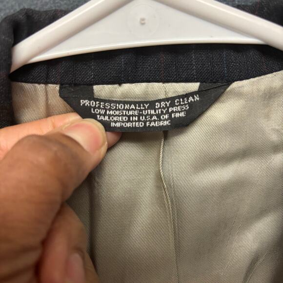 Man in Wool Blazer Union Made in USA Pinstripe Preppy Academia Professor Office - Picture 8 of 11